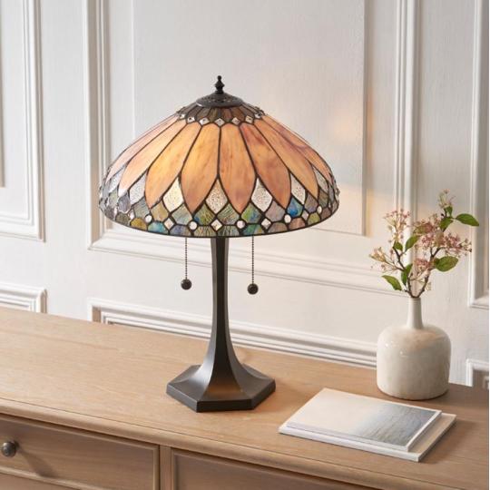 elegans klasszikus kezmuves idotallo  premium meghitt harmonikus egyedi  handmade nosztalgikus stilusos tiffany level mintas asztali lampa 2.jpg